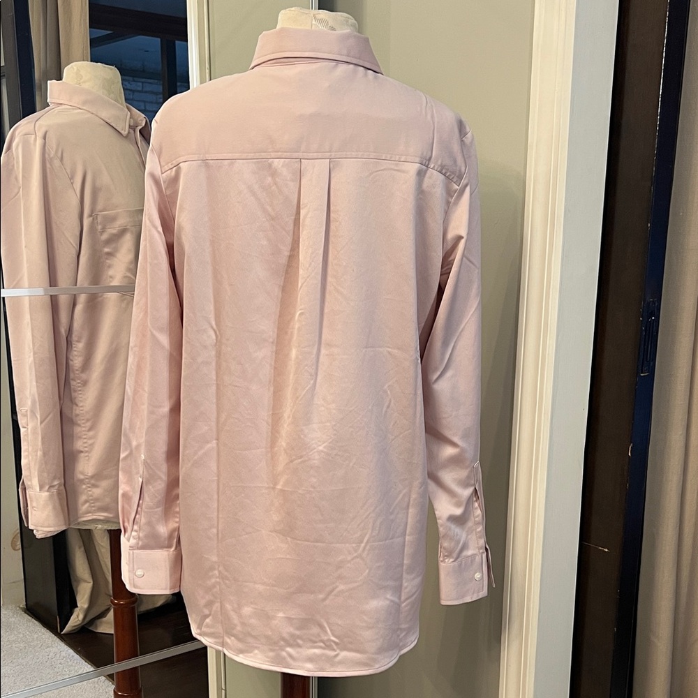 GAP Boyfriend Light Pink Long Sleeve Dress Shirt - Picture 5 of 7